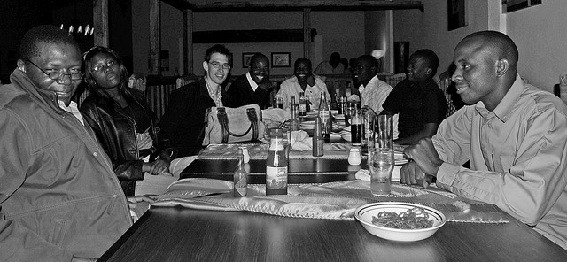 My coworkers making me feel at home, and excessively white.