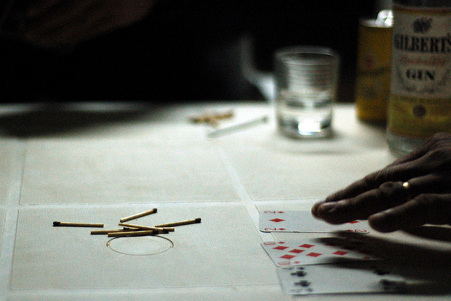 We didn't have any poker chips