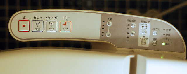 Japanese toilet buttons