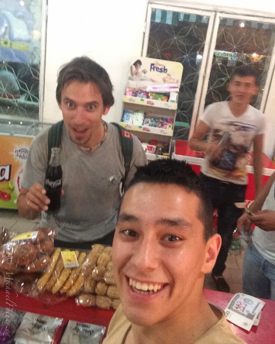 selfie in Tashkent shop with Timur