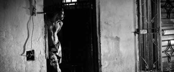 Cooling off in the streets of Havana.